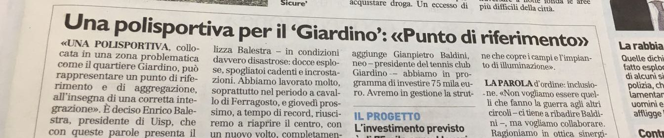 La Polisportiva di Quartiere sulla Stampa Locale